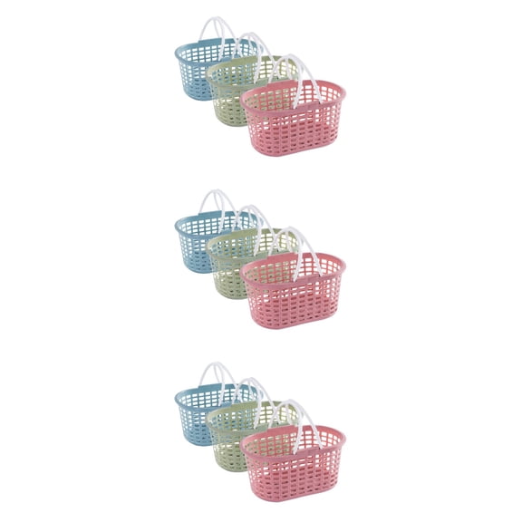 3 PCS Wicker Dryer Portable Storage Basket Bathroom Storage Basket 24.5x16.5CM