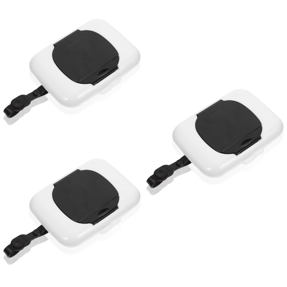 3 PCS Wipe Box Wet Wipes Dispenser Portable Contianer Stroller Wagon