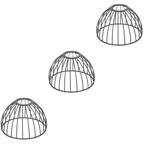 3 PCS Wire Lampshade Fixture Wrought Iron Hotel Hallway