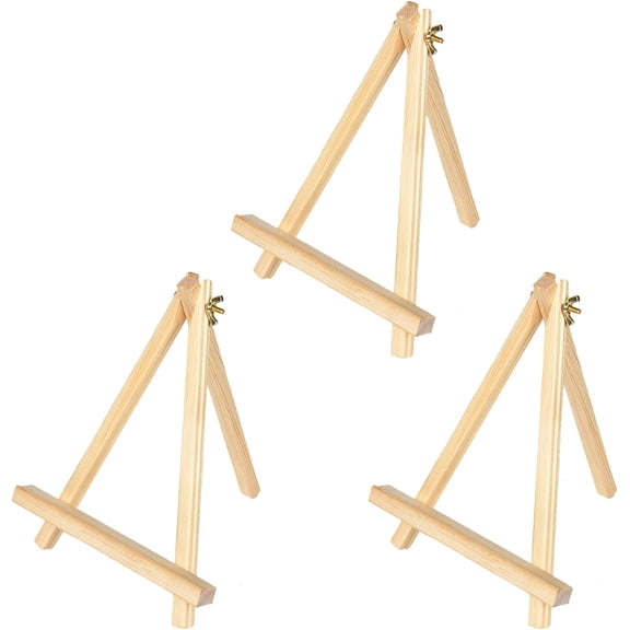 3 PCS Wooden Easels Tabletop Portable Crafts Display Holder for Kids / Adults(9.457.09in)