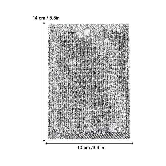3 PCS Wool Scrubber,Multipurpose Non-Scratch and No Odor Wire Dishwashing Rag/Cloth,5.5x3.9 inch Reusable Wool Scrubber for Dry,Kitchen Cleaning DishRags,Sinks,Dishes,Stove Top (Silver)
