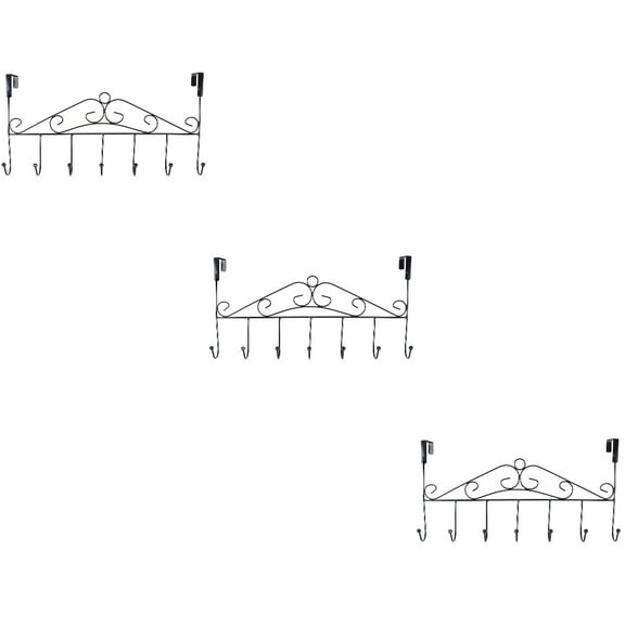 FONDOTIN Heavy Duty Traceless Metal Hooks for Hats, Coats, Towels, Kitchen, Bathroom, 3 Pieces Wall Hooks