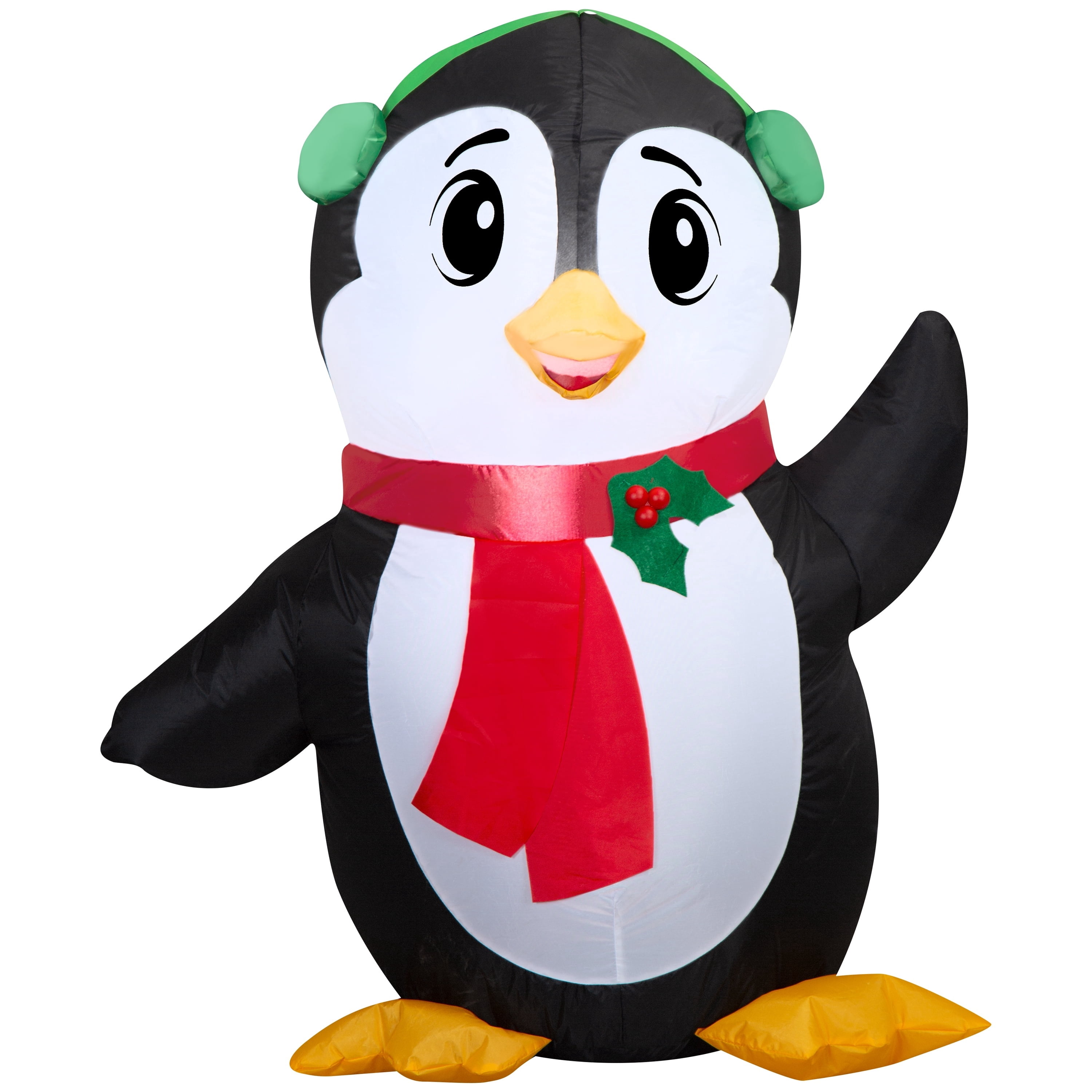 Multicolor Penguin Christmas Airblown Yard Inflatable, 3', by Holiday Time