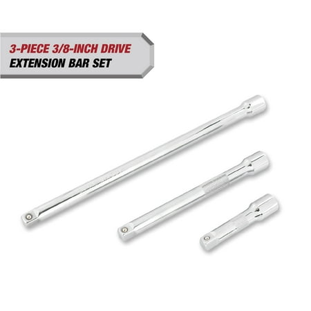 Hyper Tough 3/8-inch Socket Extension Set, 3, 6, & 10-inch
