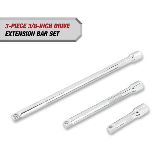 Hyper Tough 3/8-inch Socket Extension Set, 3-Sizes