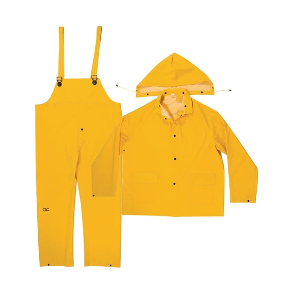 3 PIECE HEAVYWEIGHT PVC RAIN SUIT SIZE X-LARGE