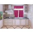 thumbnail image 1 of 3 PIECE HOT PINK K3 KITCHEN RESTAURANT BATHROOM WINDOW TREATMENT CURTAIN BLACKOUT PANEL ROD POCKET INCLUDES 2 TIER PANELS 30" WIDE X 36" LONG" EACH PANEL + 1 VALANCE 60" WIDE X 14" LONG, 1 of 1