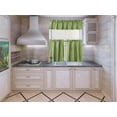 thumbnail image 1 of 3 PIECE LIME K3 KITCHEN RESTAURANT BATHROOM WINDOW TREATMENT CURTAIN BLACKOUT PANEL ROD POCKET INCLUDES 2 TIER PANELS 30" WIDE X 36" LONG" EACH PANEL + 1 VALANCE 60" WIDE X 14" LONG, 1 of 1