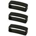 thumbnail image 1 of 3 PIECES SIZE 20MM BLACK RUBBER CUIR DE LYON REPLACEMENT WATCH BAND STRAP LOOPS, 1 of 2