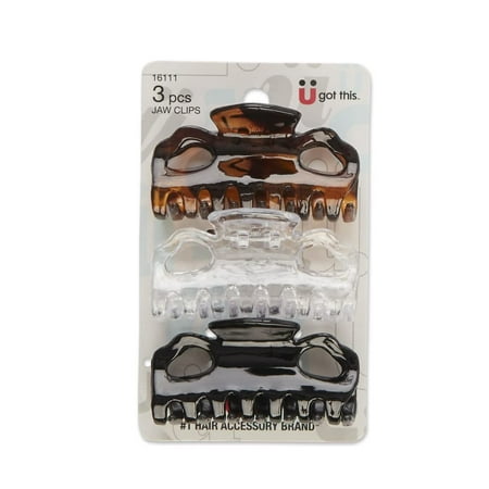 3 PK. 6CM 2 LOOP JAW CLIP