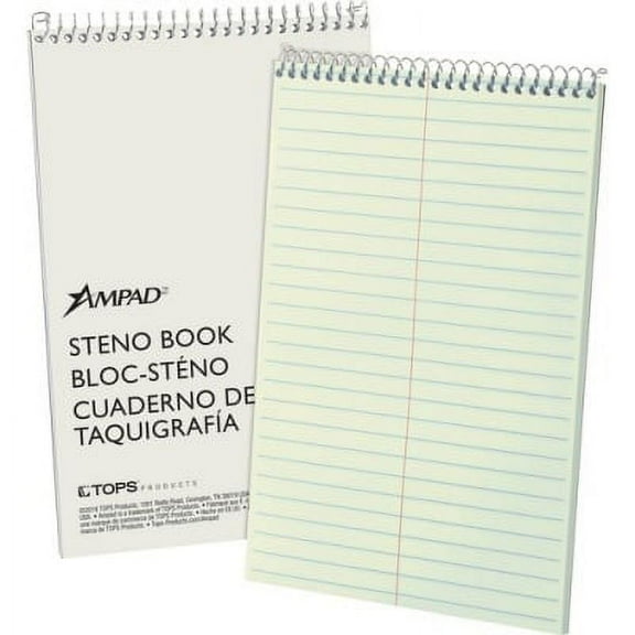 3 PK,Ampad Kraft Cover Steno Book (25270)