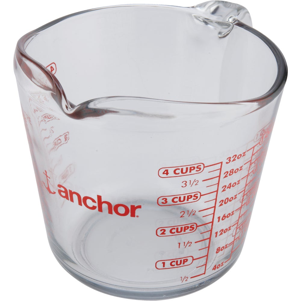 3 Pcs Anchor Hocking 4 Cup Clear Glass Measuring Cup