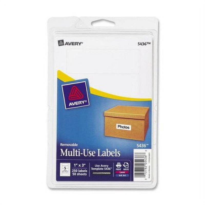 3 PK,Avery Removable ID Labels (05436)