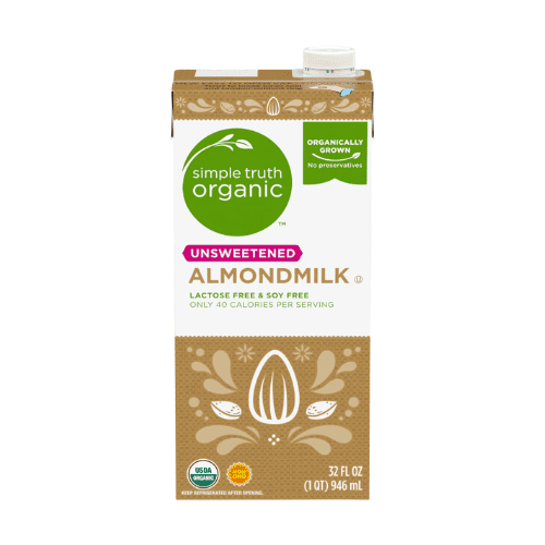3 PK Simple Truth Organic Dairy Free Organic Shelf Stable Unsweetened Almondmilk Quart