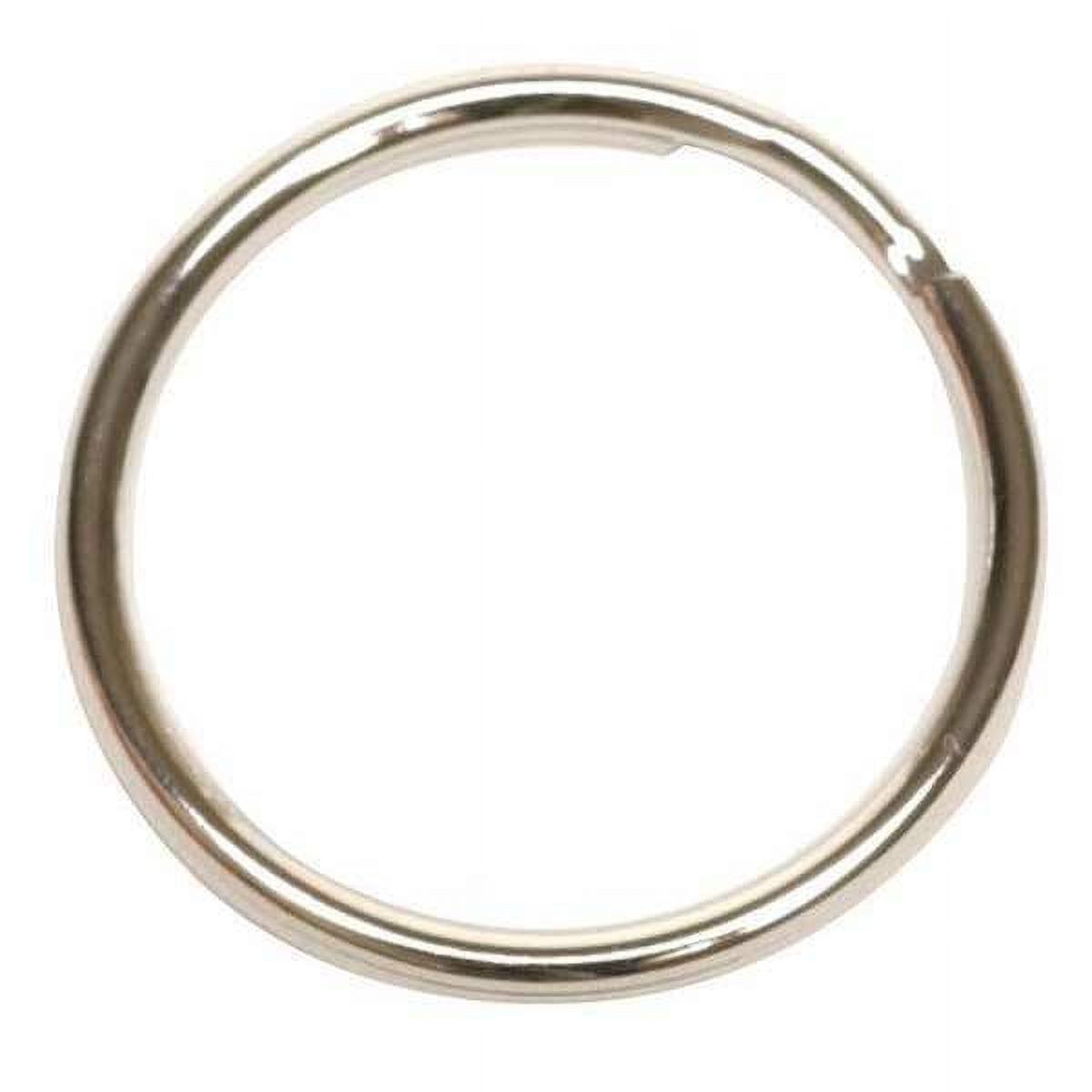 3 PK ZoroSelect Split Key Ring, 1 in Ring Size, Nickel, 25 PK
