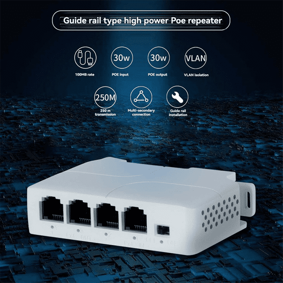 3 * POE Extender-White