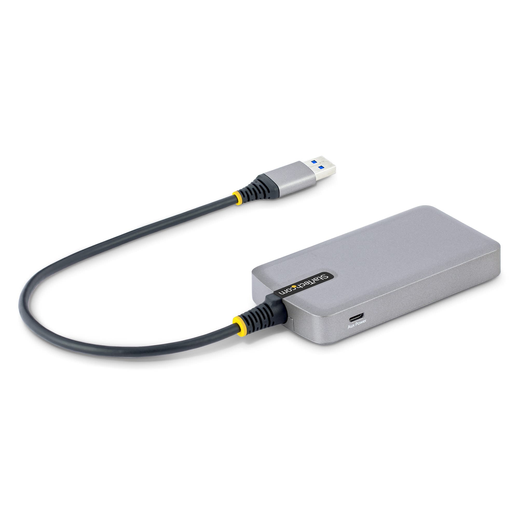StarTech 3 USB-A Port USB Hub with Ethernet 5Gbps Bus Powered 5G3AGBBUSBAHUB