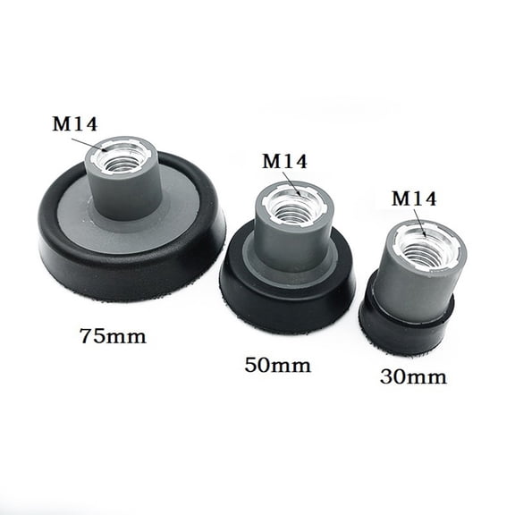 3-Pack 1/2/3 Inch Sanding Backing Pad for M14 Thread, Soft Sponge Polishing Disc Holder with Injection for Molding for Rotary Detail Buffering