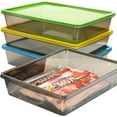 3 Pack 1.3 Gallon Food Storage Containers, Plastic Bacon Containers