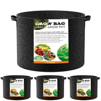 Livease 10 Gallon Grow Bags, Nonwoven Plant Fabric Gardening Pots with Handles,4 Pack Plant Bags