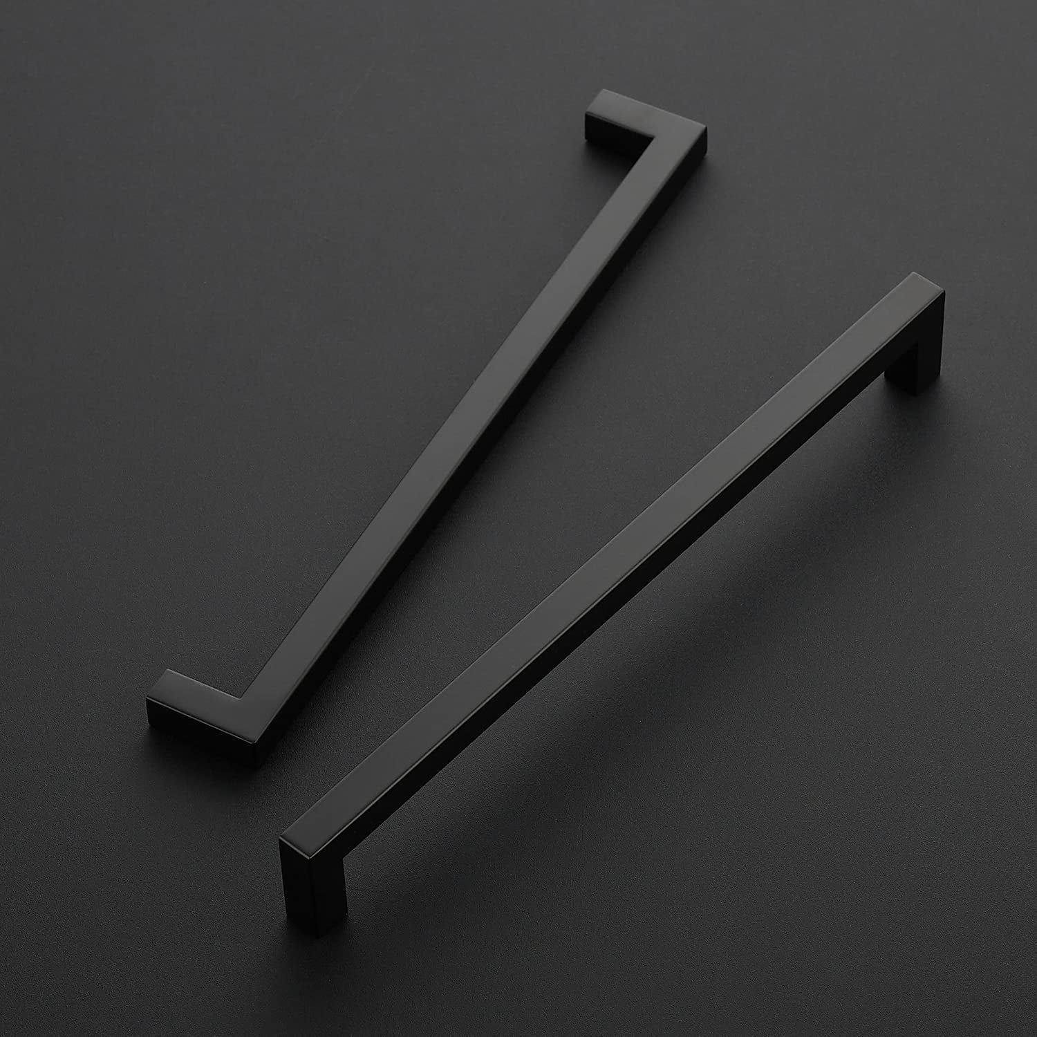 3 Pack 10 Inch Kitchen Square Cabinet Handles Matte Black Cabinet Pulls Black Drawer Pulls Kitchen Cabinet Hardware Kitchen Handles