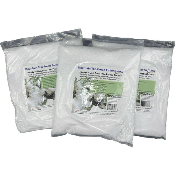 3-Pack 10 oz. Super Fluff PE Artificial Snow Ready to Use, No Prep Needed