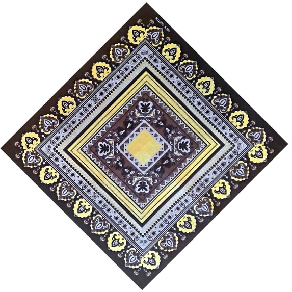 3 Pack 100% Cotton Bandana with 6 Elastic Head bands for DIY Face Mask US Stock Ship from Chicago (Style 26)