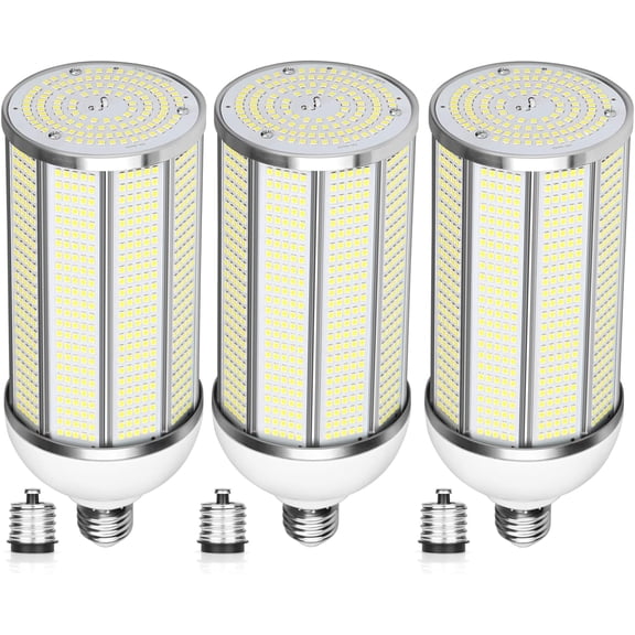 3-Pack 100W LED Corn Bulb, E26/E39 Mogul Base Lamp, 14000LM,5000K Daylight,AC85-265V, Replacement 350-400 Watt Metal Halide HID HPS CFL.