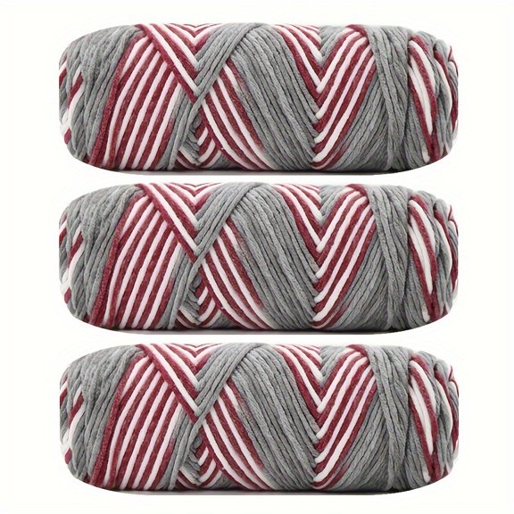 3 Pack 100g Knitting Wool Ball With Soft 8-strand Milk Cotton Crocheted Ball of Yarn Used For DIY Hat Scarves Hand Weaving