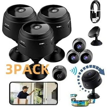3-Pack 1080P HD Wireless Security Camera Set – WiFi Cameras with Infrared Night Vision, Motion Detection, and Loop Recording