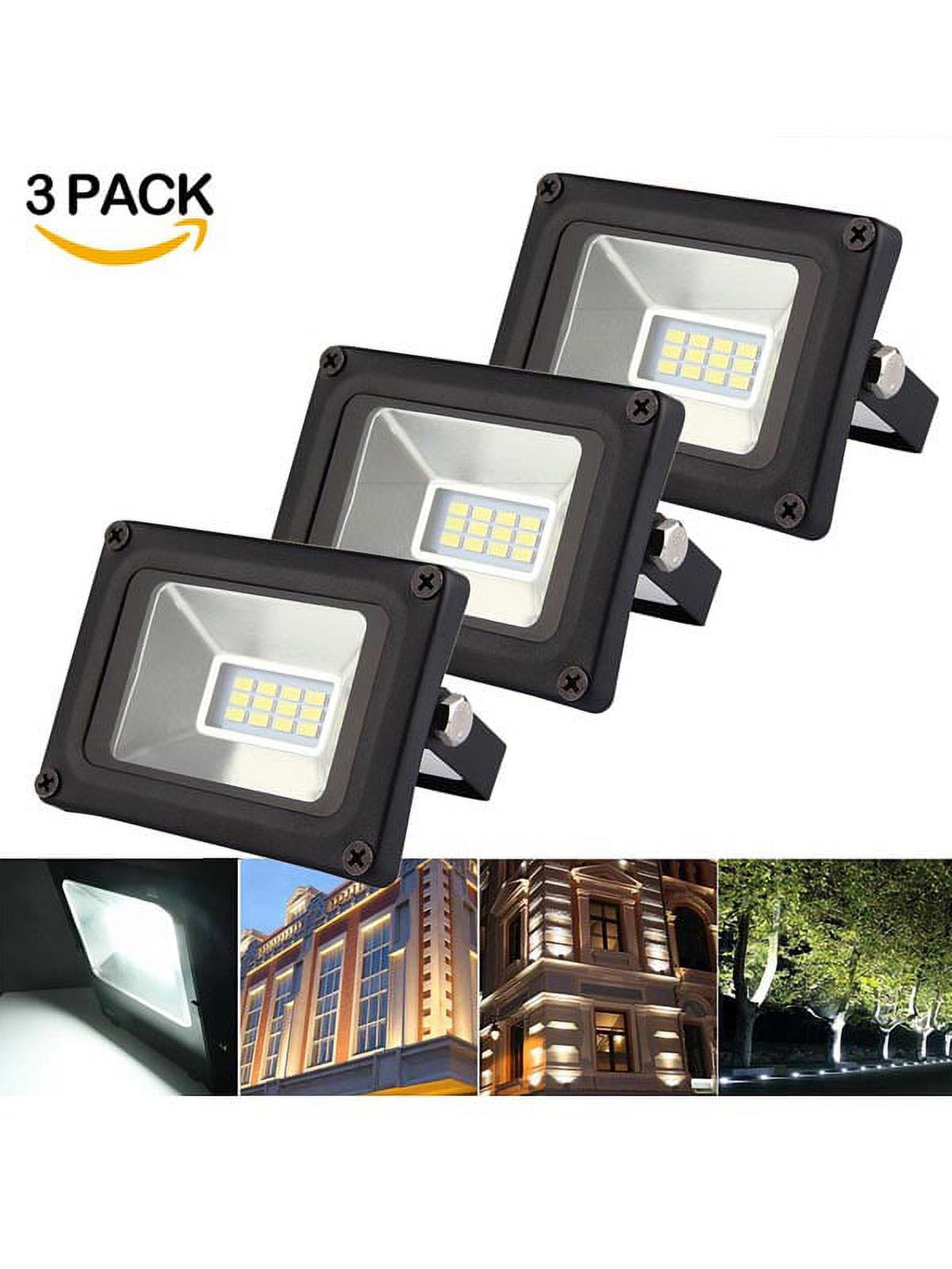 Pack 10W LED SMD Flood Light- Waterproof IP65 for outdoor,Cool White Spot lights  Outdoor Lamp Security Lights for Garden Lighting