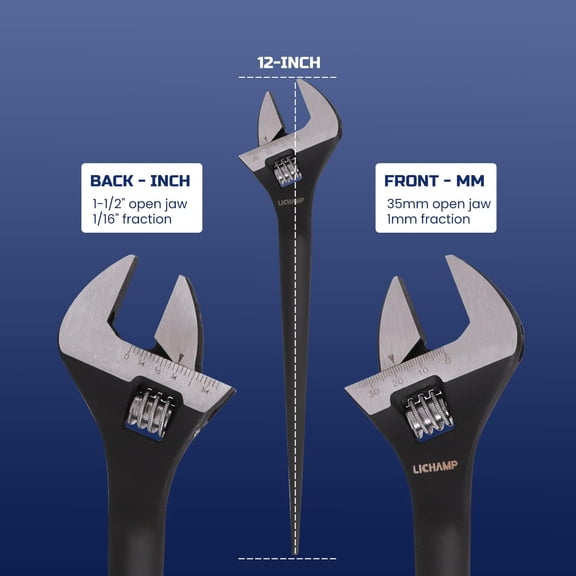 3 Pack 12 In. Spud Wrench Ratchet Set