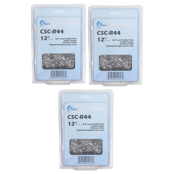 3-Pack 12-Inch Chainsaw Chain Replacement for Stihl HT 101 Pole Pruner - (12", 3/8", .043", 44 DL)
