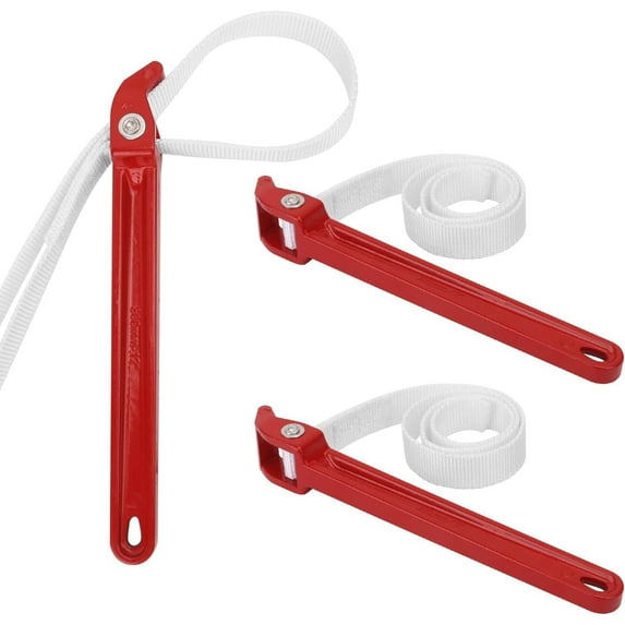 3 Pack 12 Inch Handle Strap Wrench with Nylon Strap, Heavy Duty Adjustable Anti-Sliding Pipe & Oil Filter strap Wrenches for Plumbing & Shower Heads Maintenance