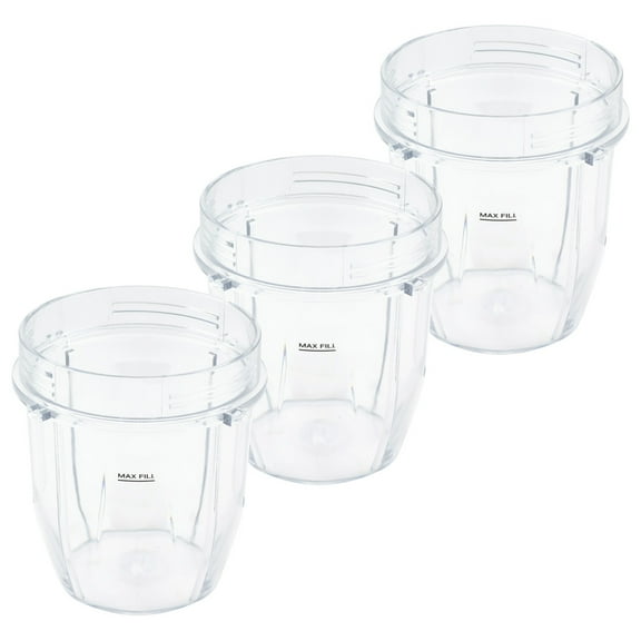 3 Pack 12 oz Cup Replacement Parts Compatible with Nutri Ninja Auto-iQ Blenders 426KKU450
