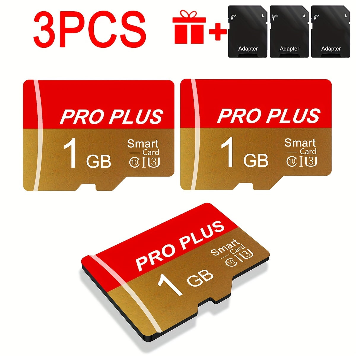 [3-Pack] 128GB Micro SD Card with Adapter, U3 C10 A1 V30 High Speed TF Memory Card, 120MB/s for Phone, Camera, Nintendo Switch, Drone, Dash Cam, Security Camera