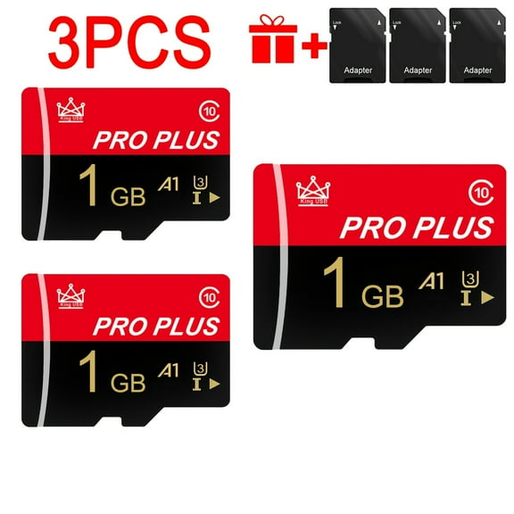[3-Pack] 128GB Micro SD Card with Adapter, U3 C10 A1 V30 High Speed TF Memory Card, 150MB/s for Phone, Tablet, Camera, Nintendo Switch, Drone, Security Camera