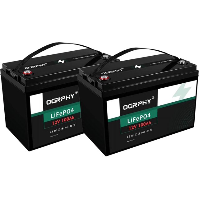3 Pack 12V 100Ah LiFePO4 Battery, 1280Wh Grade A Cells Lithium Battery