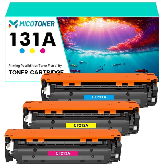 3-Pack 131A 131X Toner Cartridge Replacement Compatible for 131A 131X CF211A CF212A CF213A Work with Pro 200 color M251n M251nw MFP M276n M276nw (Cyan,Magenta,Yellow)