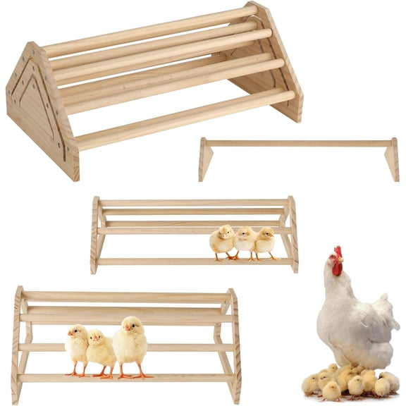3-Pack 15.75" Extra Long Chicken Perch, Freestanding Roosting Bar for Baby Chicks, Durable Polished Pine Roosting Bar, Perch Stand for Chicken Brooder