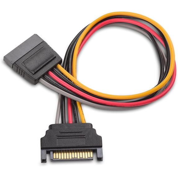 3-Pack 15 Pin SATA Power Extension Cable - 8 Inches, SATA Power Cable for Hard Drive and SSD