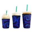 thumbnail image 1 of 3-Pack (16-32oz) Reusable Neoprene Insulator Sleeve for Iced Coffee or Cold Beverage Cups (Tie Dye #5), 1 of 9