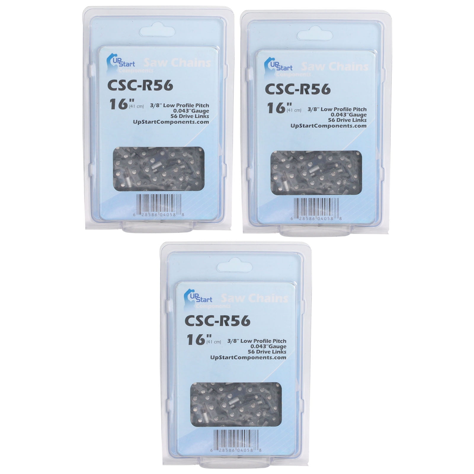 16-Inch Saw Chain For Echo 58V Cordless Chainsaw - 3/8" Pitch, .043" Gauge, 56 DL
