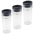 thumbnail image 1 of 3 Pack 16 oz Cup with Lid Replacement Part 303KKU 305KKU Compatible with Nutri Ninja BL660 BL663 BL663CO BL665Q BL740 BL780 BL810 BL820 BL830, 1 of 6
