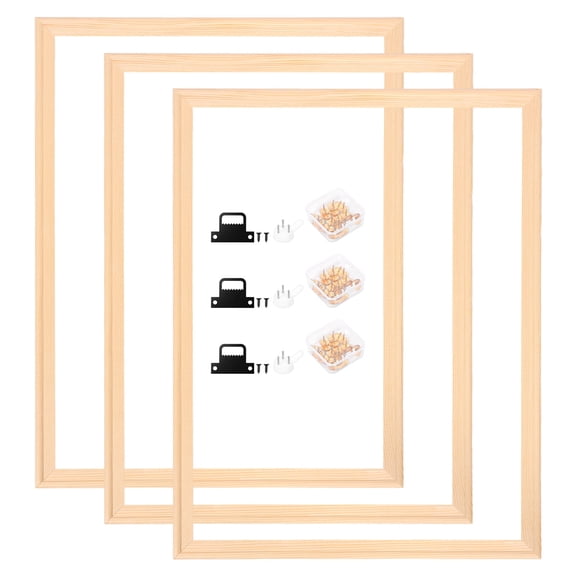 3 Pack 16 x 20 In DIY Canvas Stretcher Bar Canvas Frame Wood Frame Kit Easy to Assemble for Oil Painting Decorative Artwork Digital Painting