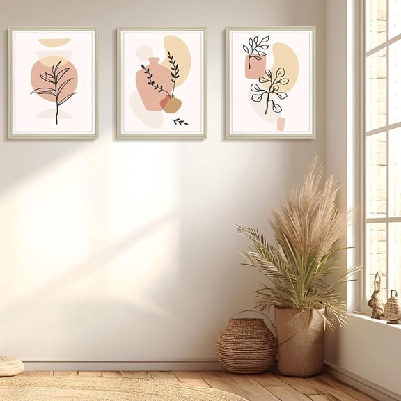 3 Pack 16x20 Inch Picture Frames Farmhouse Rustic Photo Frame with HD Plastic Cover for Wall Hanging, Oak