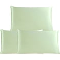thumbnail image 1 of 3 Pack 19 Momme Smooth Mulberry Silk Pillow Case Cover, Queen, Green, 1 of 8