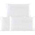 thumbnail image 1 of 3 Pack 19 Momme Smooth Mulberry Silk Pillow Case Cover, Standard, Pearl White, 1 of 8