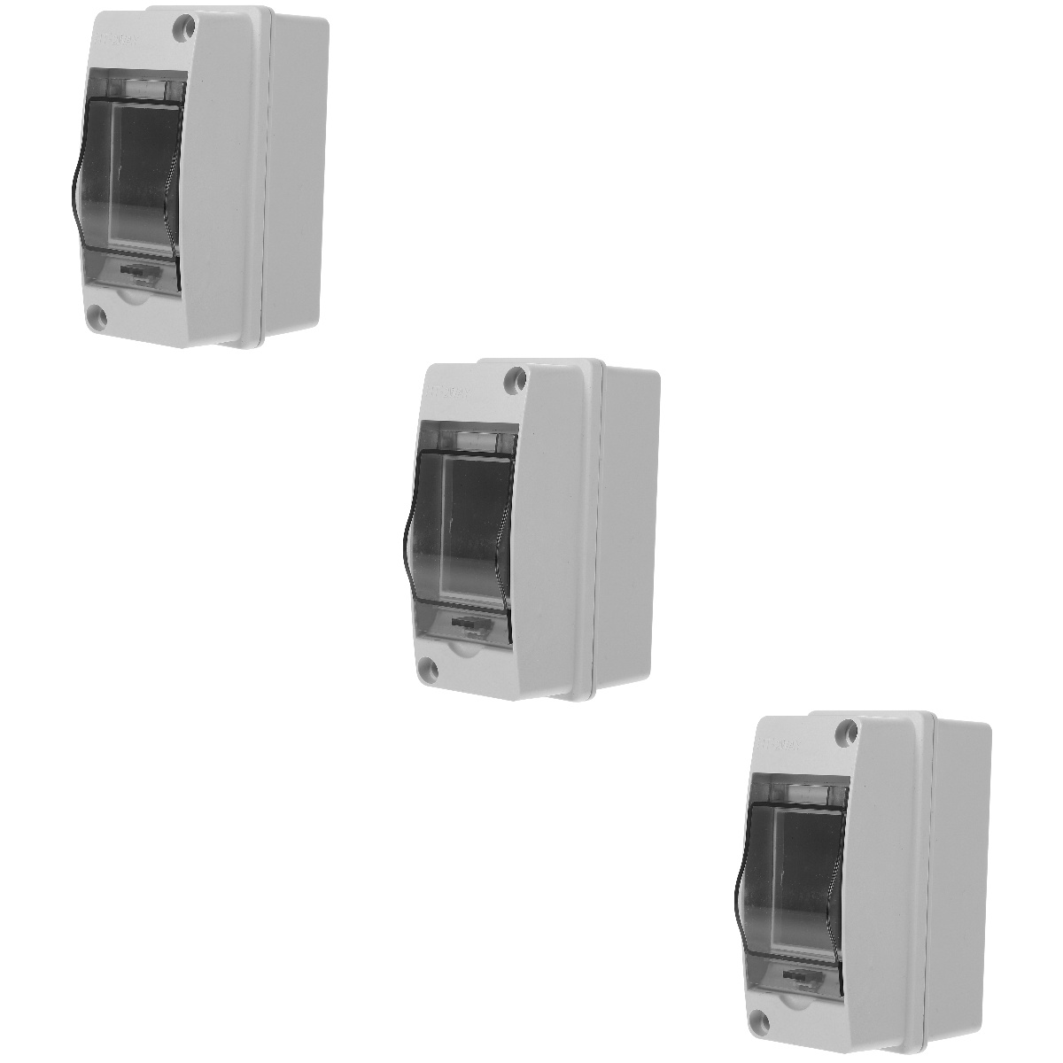 3 Pack 2 Way Distribution Box Breaker Waterproof Case Consumer Unit Plastic Enclosure Din Rail Electrical Boxes