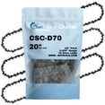 thumbnail image 1 of 3-Pack 20" Full Chisel Chainsaw Chain D70 Replacement for Poulan 3800 Chainsaws - (20 inch, 3/8" Pitch, 0.050" Gauge, 70 Drive Links), 1 of 8